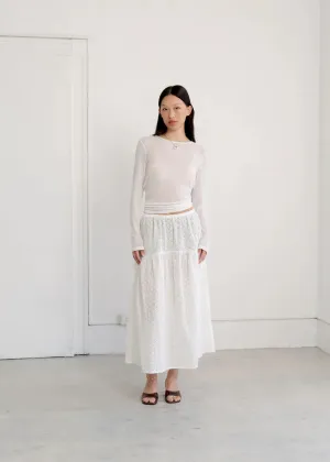 A BRONZE AGE - FIELD SKIRT - WHITE EYELET - SS25