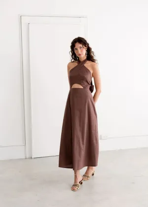 A BRONZE AGE - NAYA DRESS - MINK - SS25