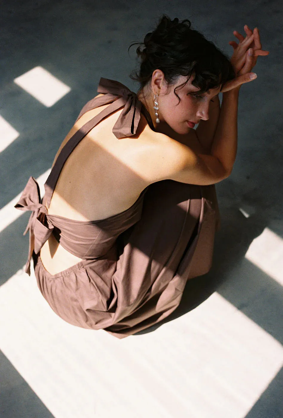 A BRONZE AGE - NAYA DRESS - MINK - SS25