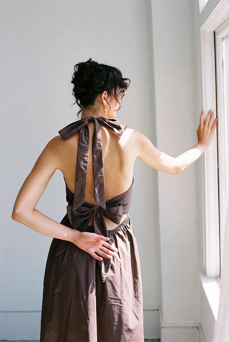 A BRONZE AGE - NAYA DRESS - MINK - SS25