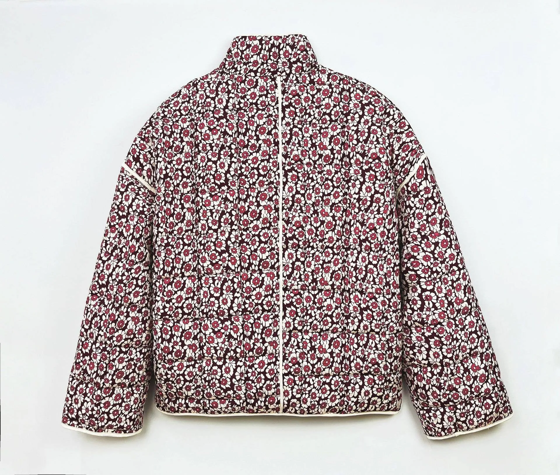 Amelia Floral quilted jacket: Navy