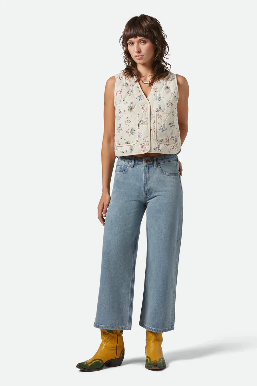 BRIXTON - MARGO CROPPED PANTS - LIGHT DENIM - SS25