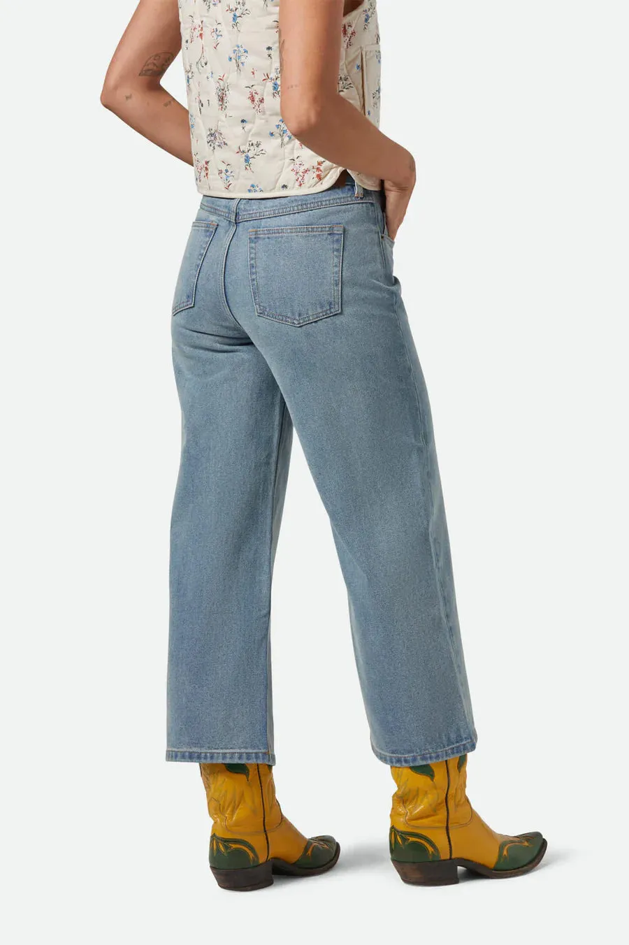 BRIXTON - MARGO CROPPED PANTS - LIGHT DENIM - SS25