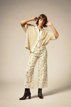 BRIXTON - MARGO CROPPED PANTS - WHITECAP - SS25