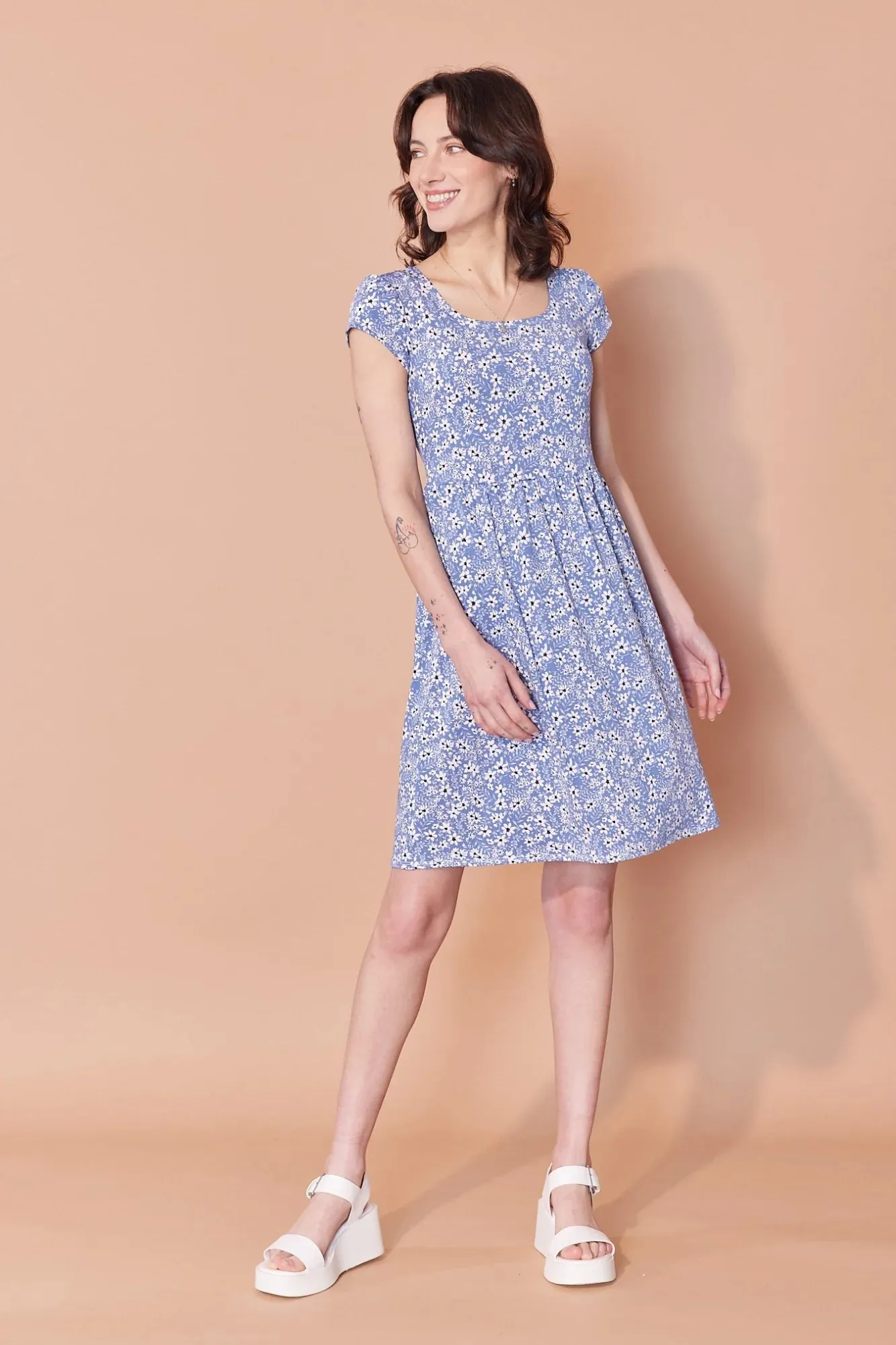 CHERRY BOBIN - MARIE-ANTOINETTE DRESS - BLUE FLORAL - SS25