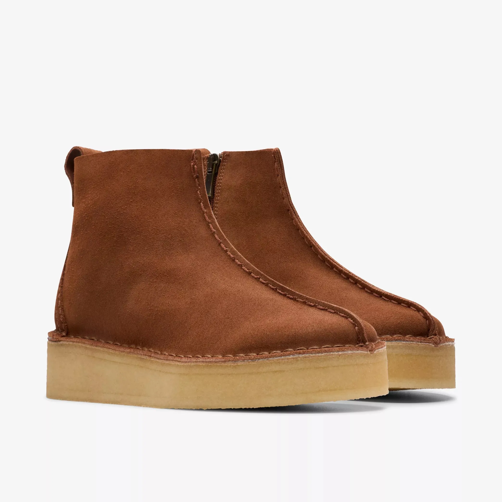 CLARKS - TREK WEDGE BOOT - MOCHA BISQUE