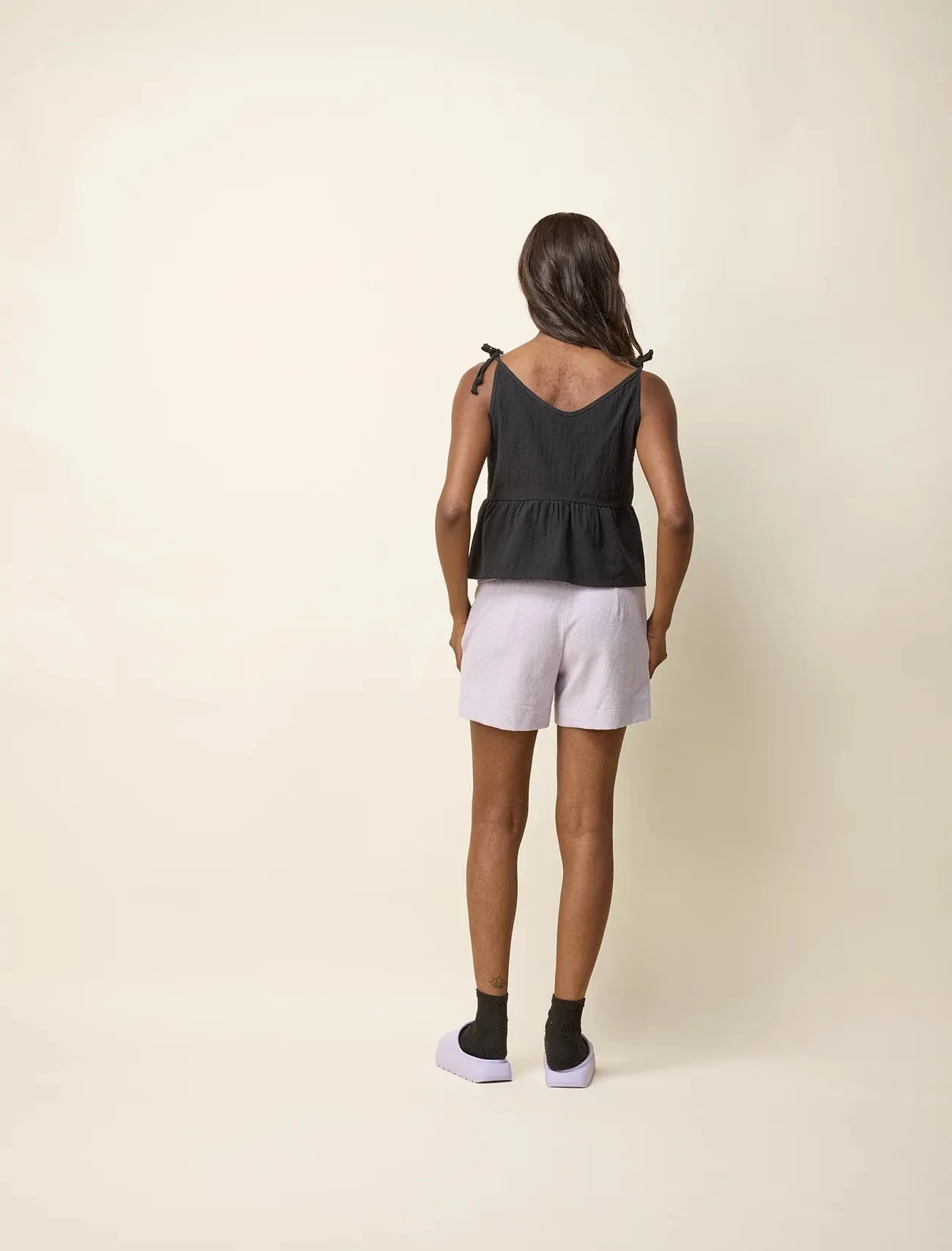 COKLUCH - DIA TOP - BLACK COTTON SLUB - SS25