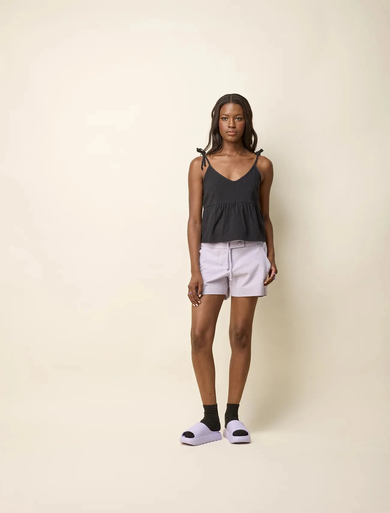 COKLUCH - DIA TOP - BLACK COTTON SLUB - SS25