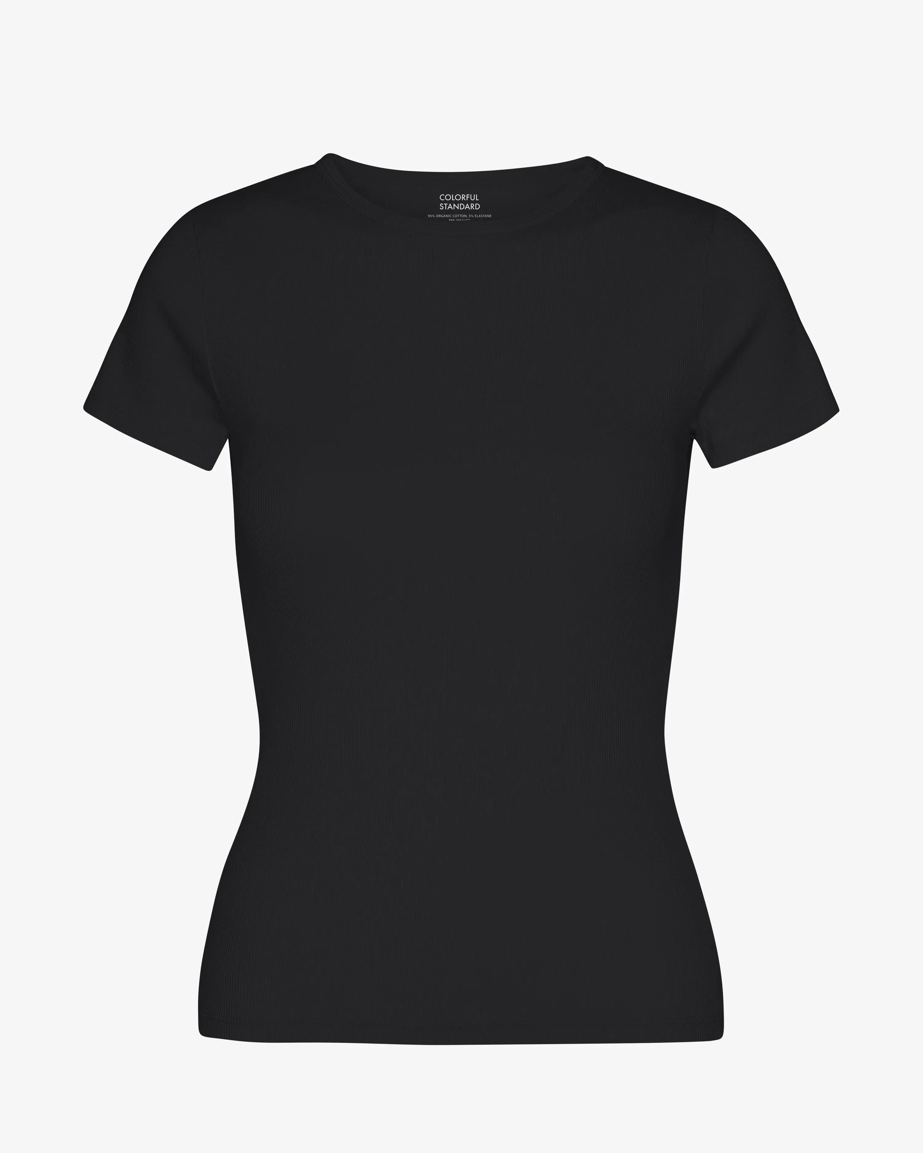 COLORFUL STANDARD - RIB T-SHIRT - BLACK