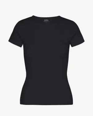 COLORFUL STANDARD - RIB T-SHIRT - BLACK