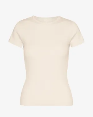 COLORFUL STANDARD - RIB T-SHIRT - IVORY WHITE