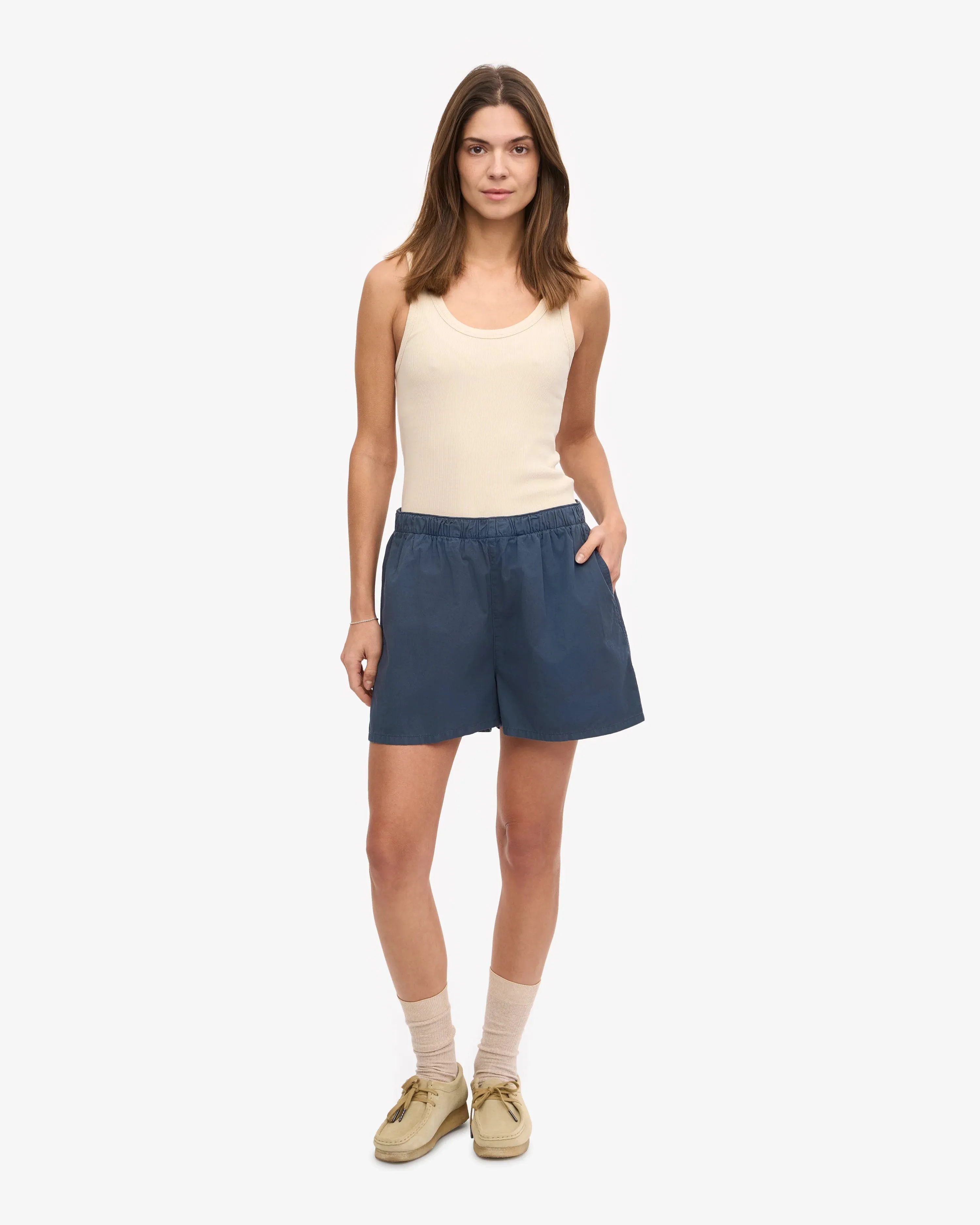 COLORFUL STANDARD - TWILL SHORTS - PETROL BLUE