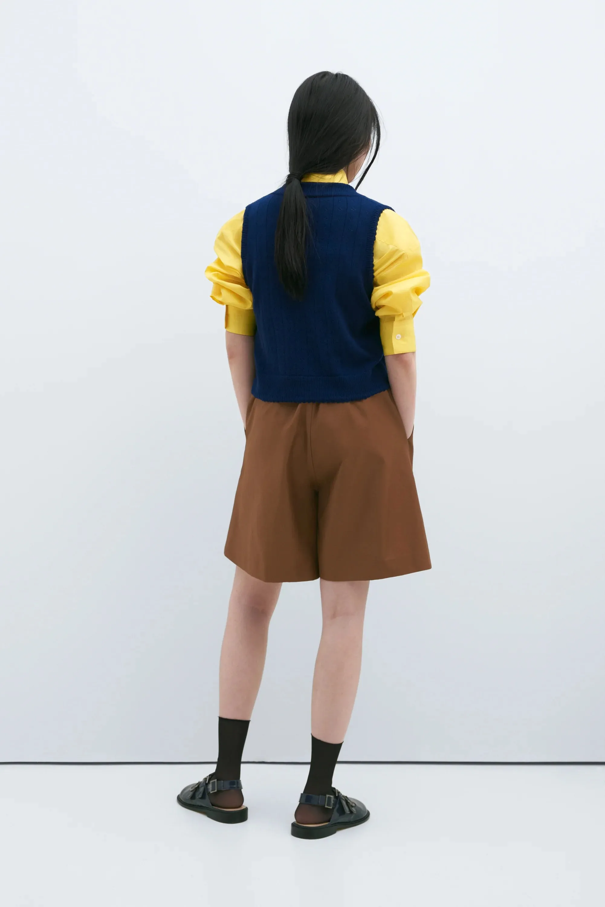 CORDERA - MERINO POINTELLE WAISTCOAT - PRUSSIAN BLUE - PS25
