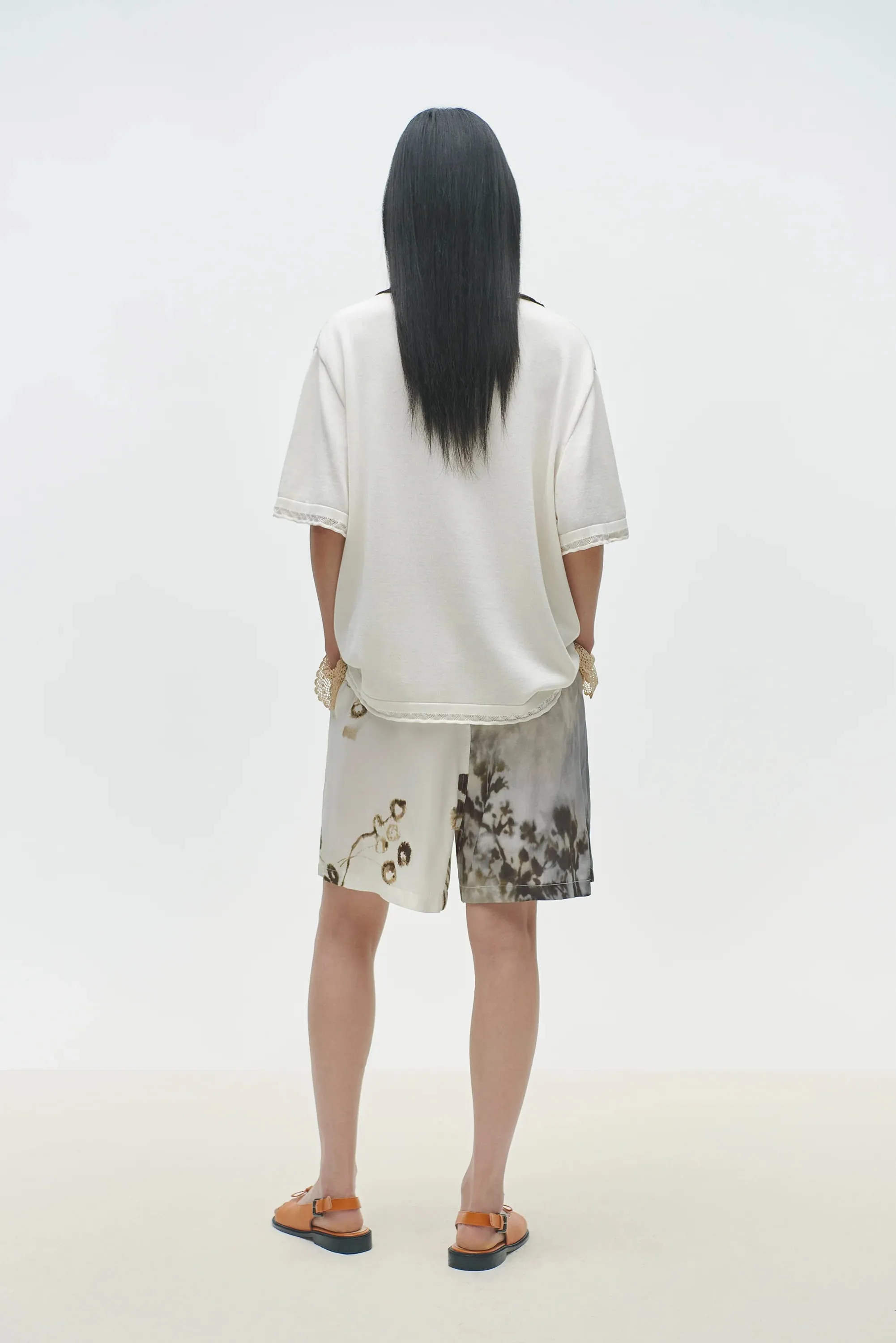 CORDERA - POLO T-SHIRT COTTON POINTELLE - NATURAL - SS25
