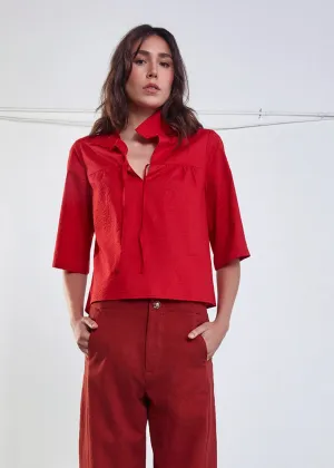 DAGG & STACEY - ARLEN TOP - FLAME - SS25