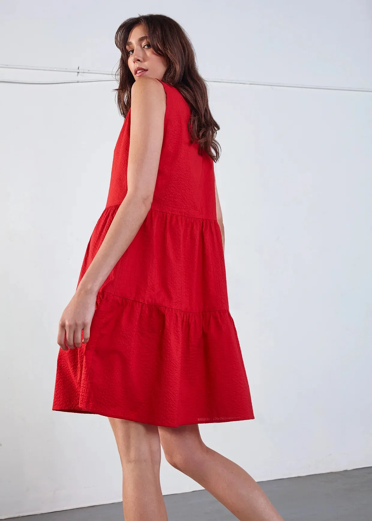 DAGG & STACEY - JULIUS DRESS - FLAME - SS25
