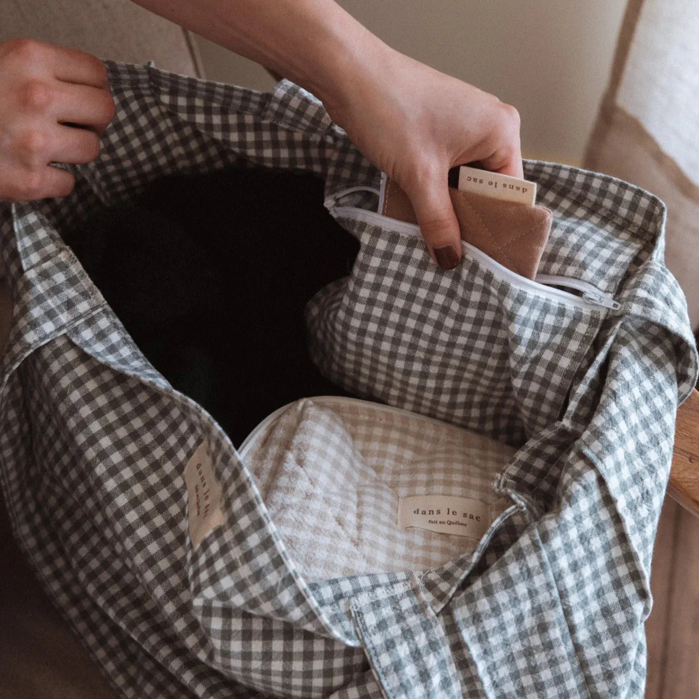 DANS LE SAC - TOTE BAG - GINGHAM COLLECTION