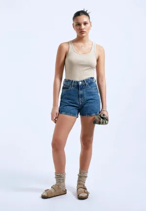 DR DENIM - SHORT NORA - STEAM MID RETRO - PÉ25