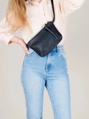 ELEVEN THIRTY - AMADA FANNY PACK - BLACK LEATHER