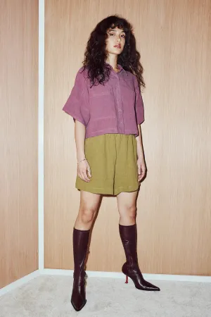 EVE GRAVEL - GEORGE SHIRT - PLUM - SS25