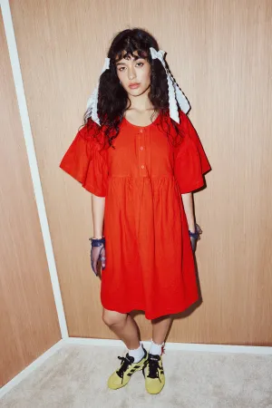 EVE GRAVEL - PEONIE DRESS - VERMILION - SS25