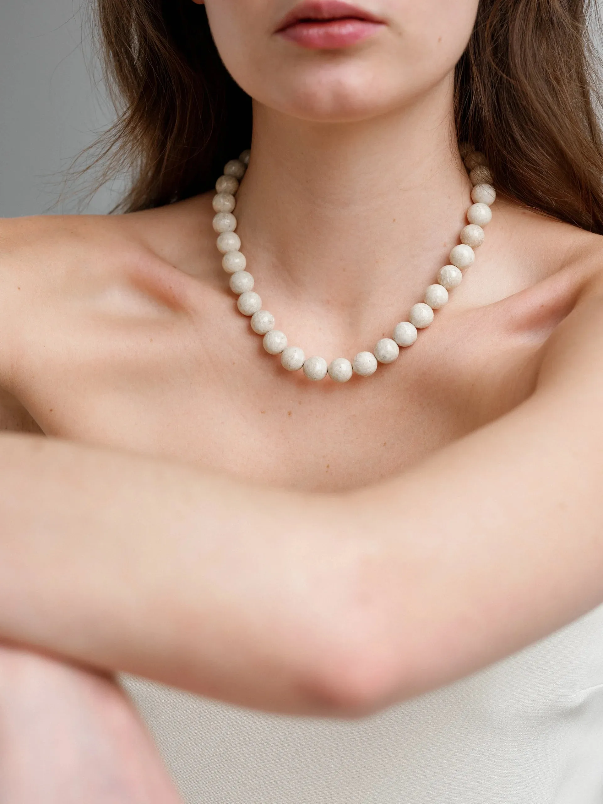 LISBETH JEWELRY - GRANDE BOULE NECKLACE - RIVERSTONE