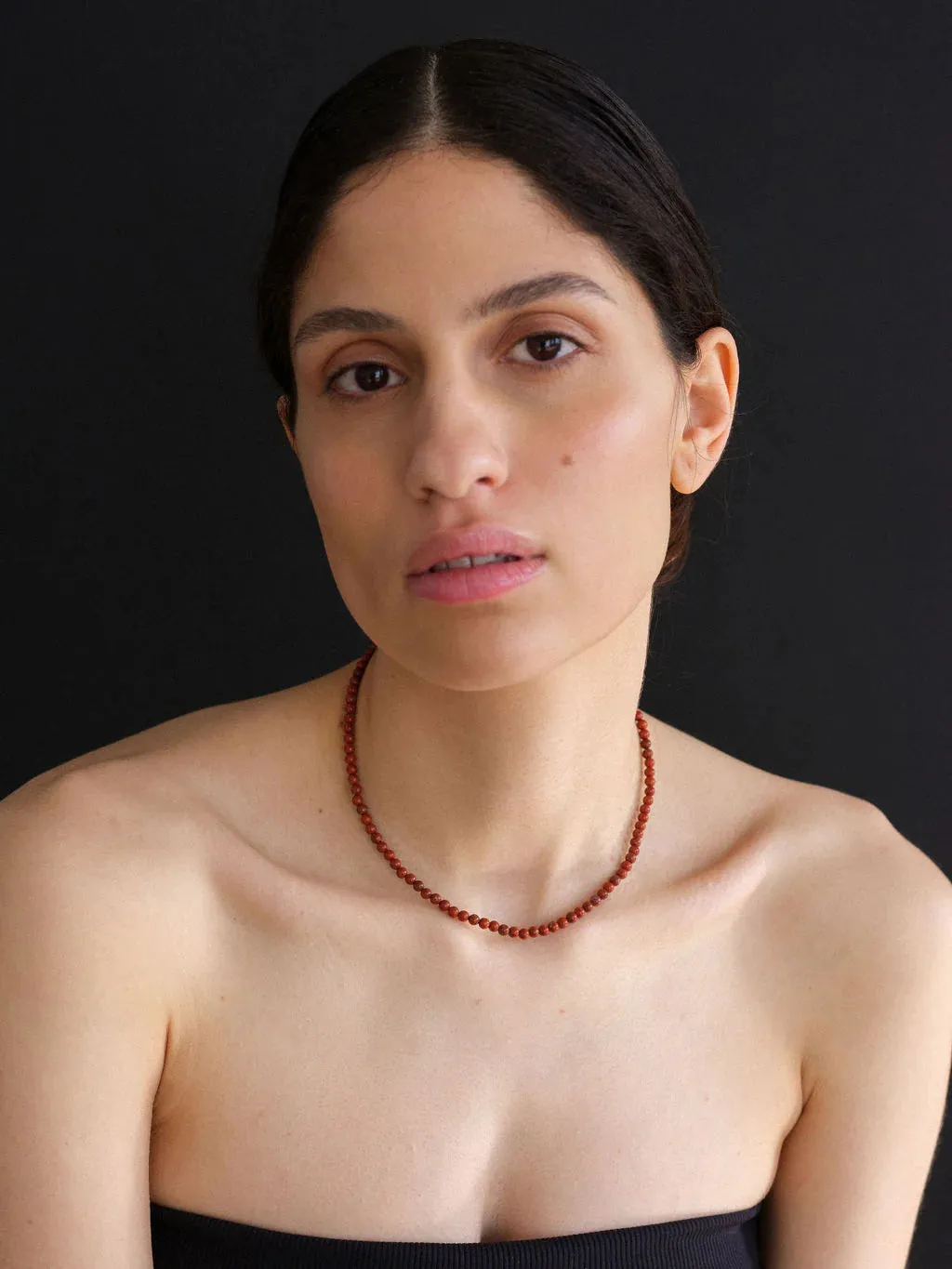 LISBETH JEWELRY - PETITE BOULE NECKLACE - RED JASPER
