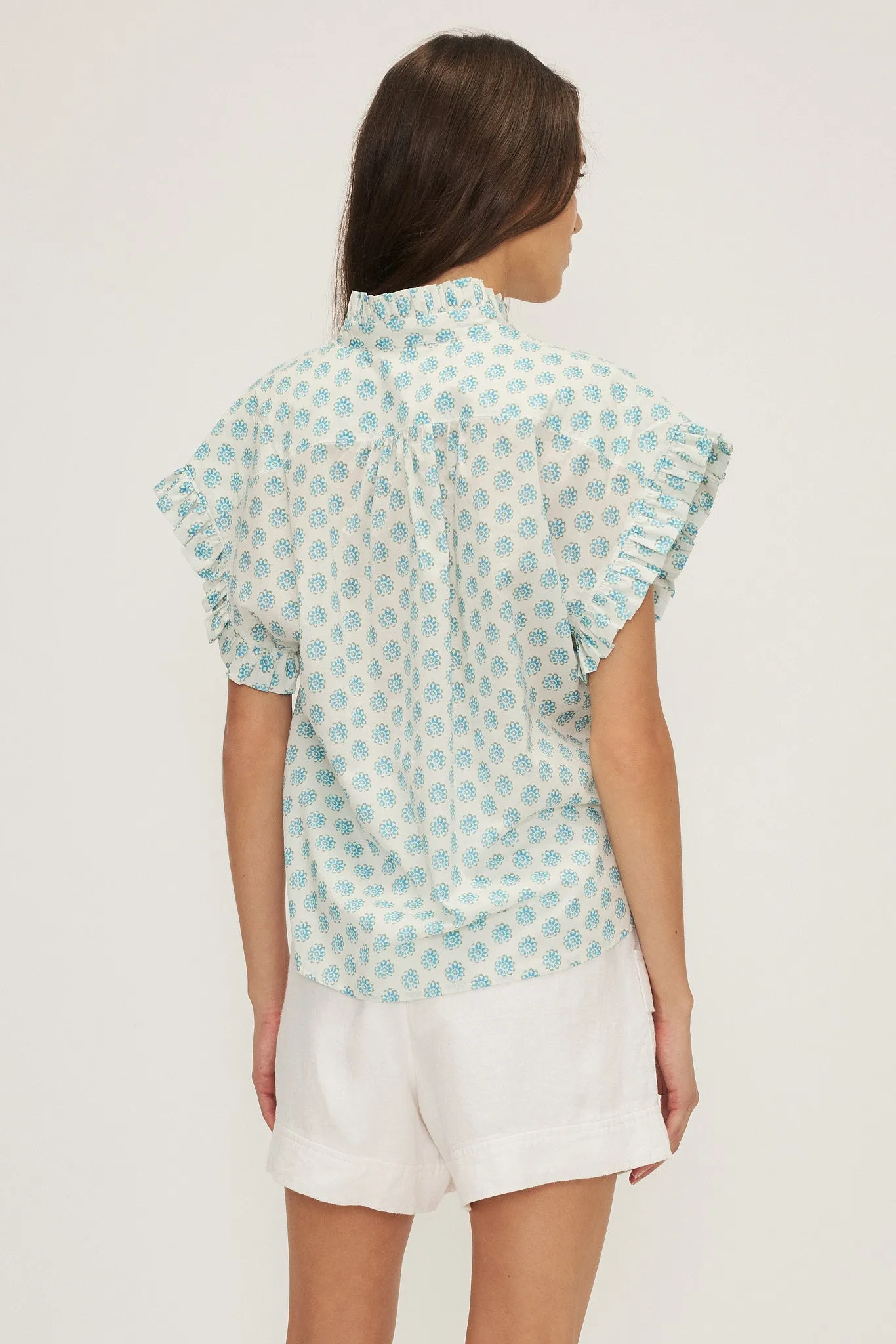 MELISSA NEPTON - JOLYAN - BLOUSE - BLUE FLOWERS - SS25