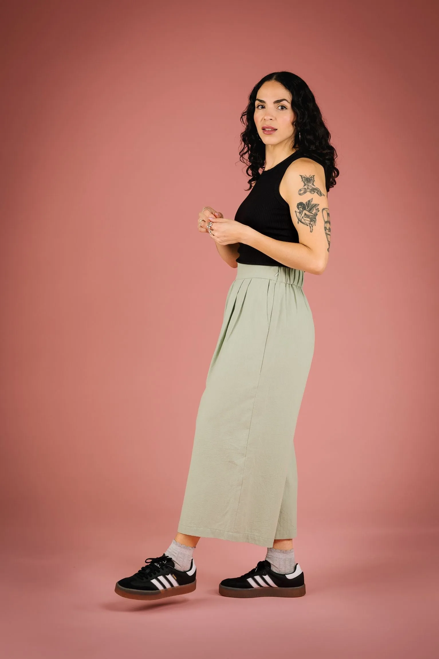 MERCEDES MORIN - PALOMA 7/8 PANTS - SAGE - SS25