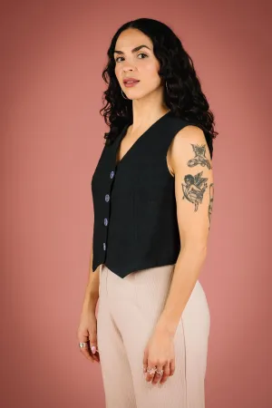 MERCEDES MORIN - PORTLAND VEST - BLACK - SS25