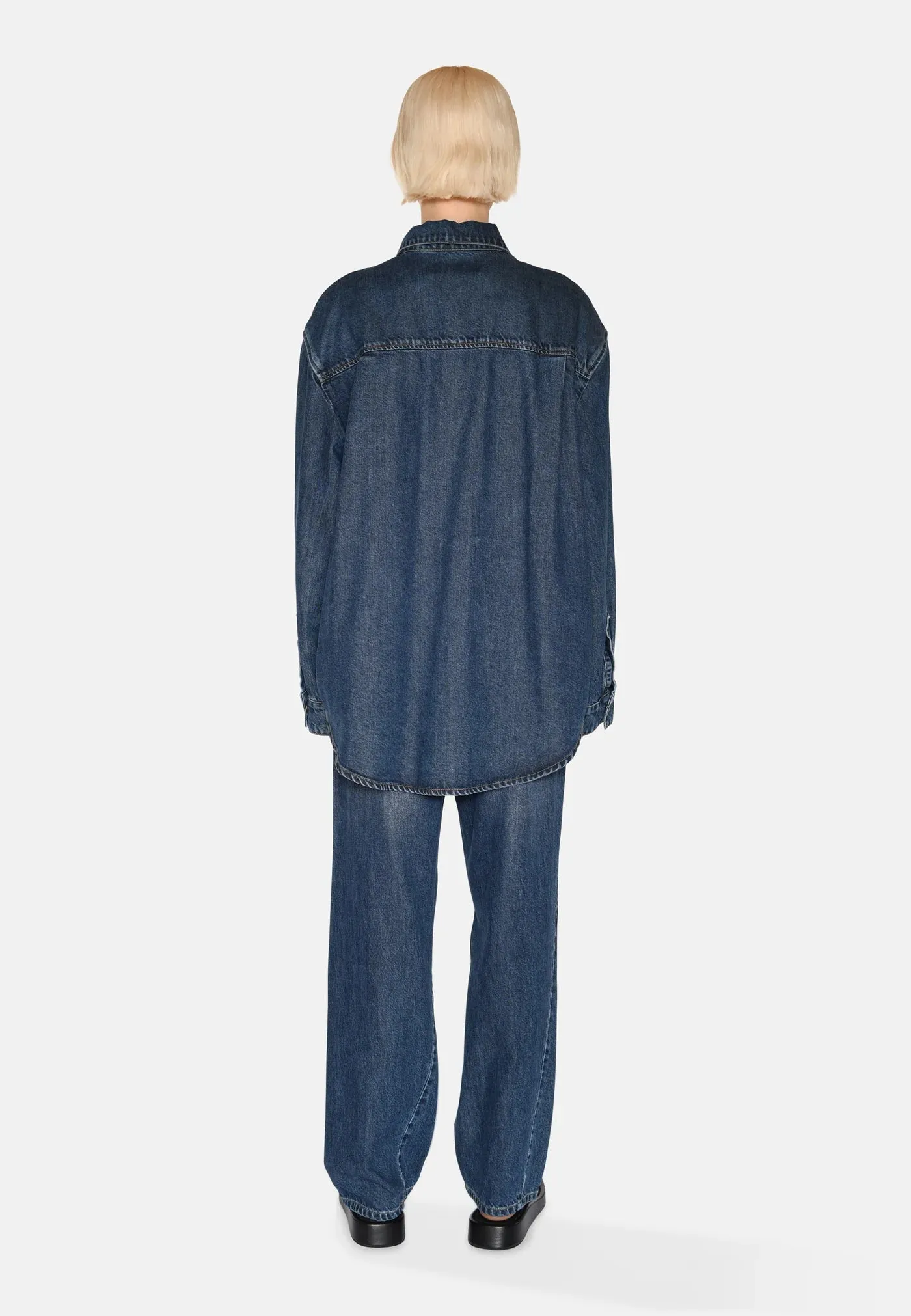 MINIMUM - SIGGAS BLOUSE - MEDIUM BLUE - SS25