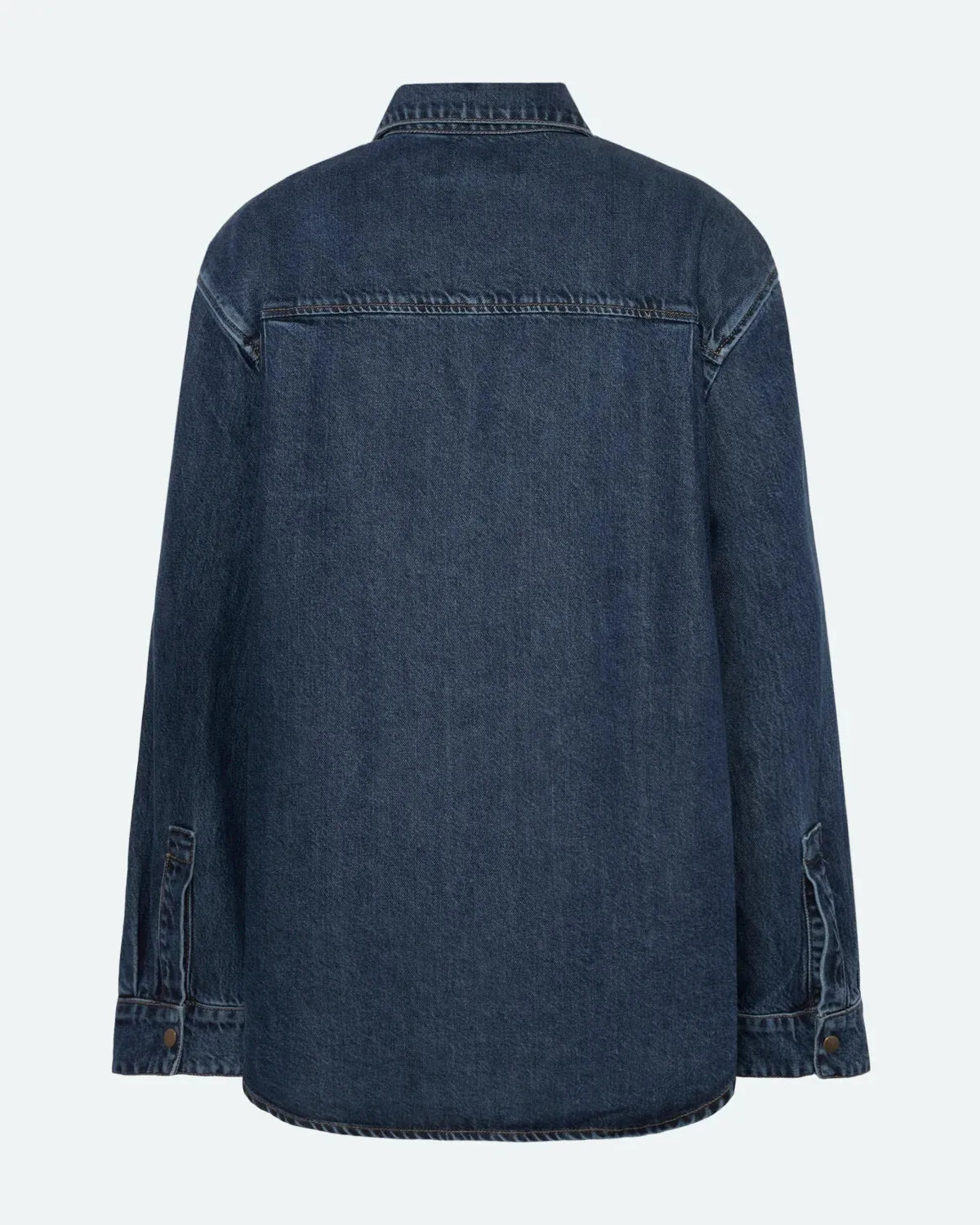 MINIMUM - SIGGAS BLOUSE - MEDIUM BLUE - SS25