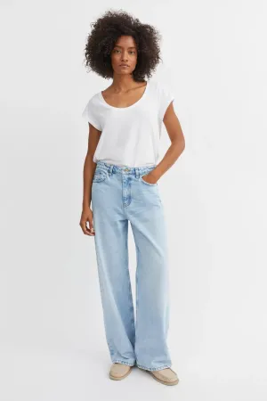 SKALL STUDIO - WIDE LEG WILLOW JEANS - LIGHT BLUE WORN - SS25