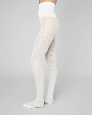 SWEDISH STOCKINGS - EIRA PETITE DOTS TIGHTS - IVORY